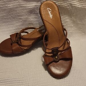 Clarks Brown Sandals with Open Toe NWT
